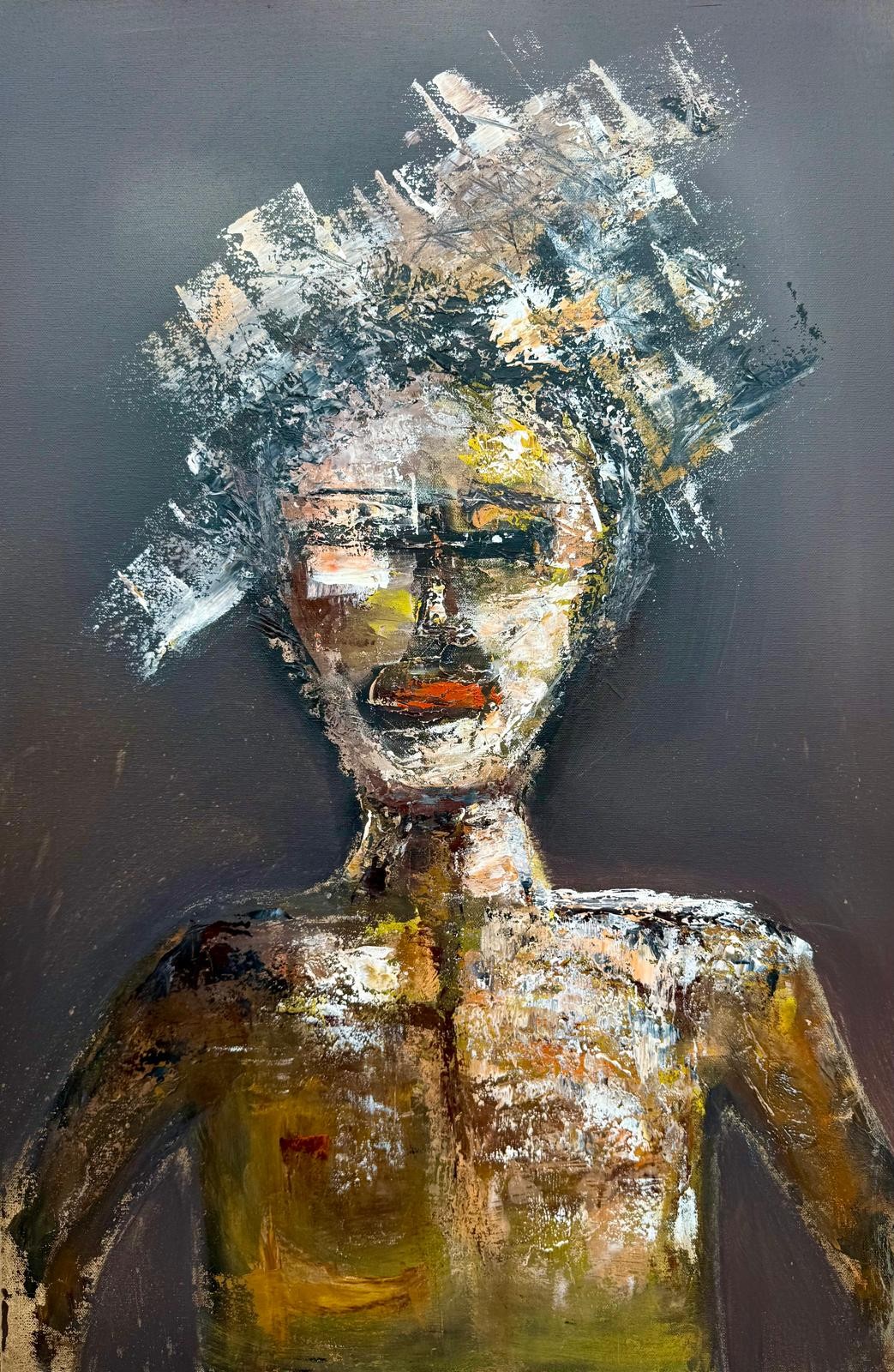 Gemälde »Still, Somehow« von Crissi Honrath, Acryl auf Leinwand, 70 × 90 cm